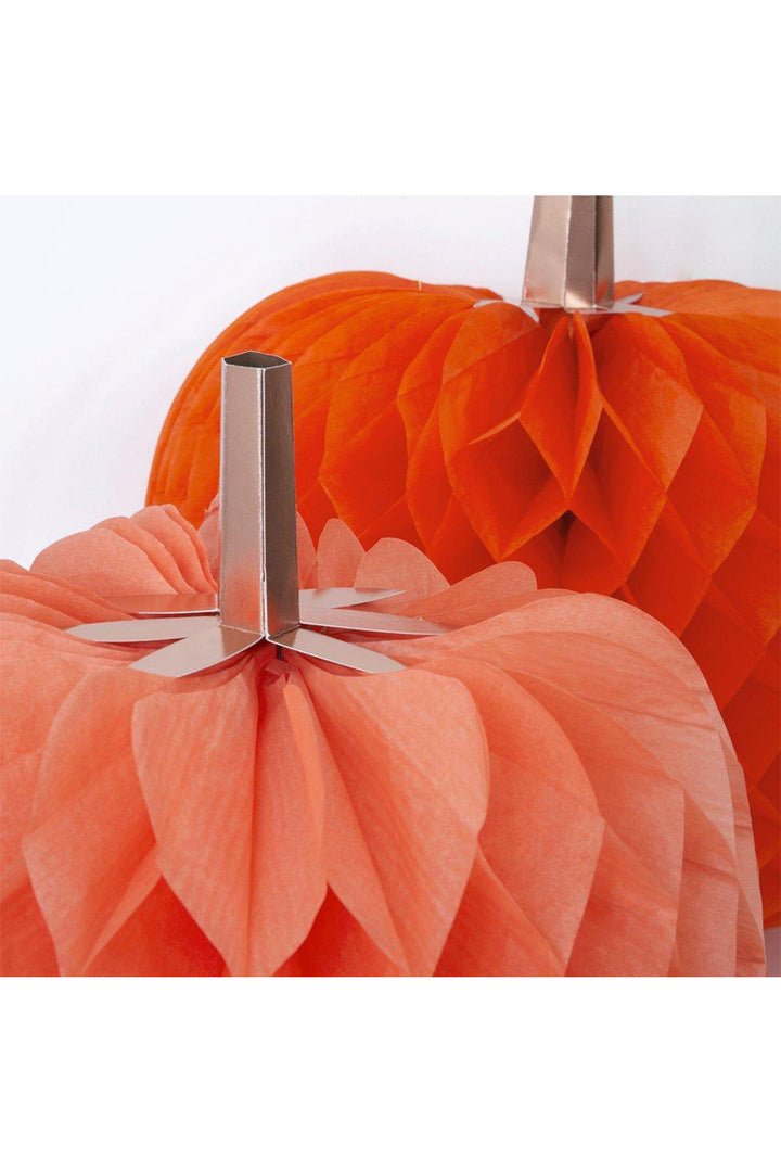 Meri Meri Giant Honeycomb Pumpkins - Set Of 2