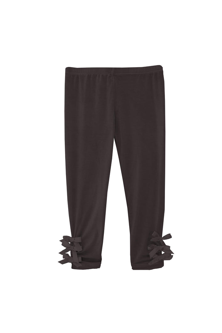 Kickee Pants Solid Leggings With Bows - Midnight