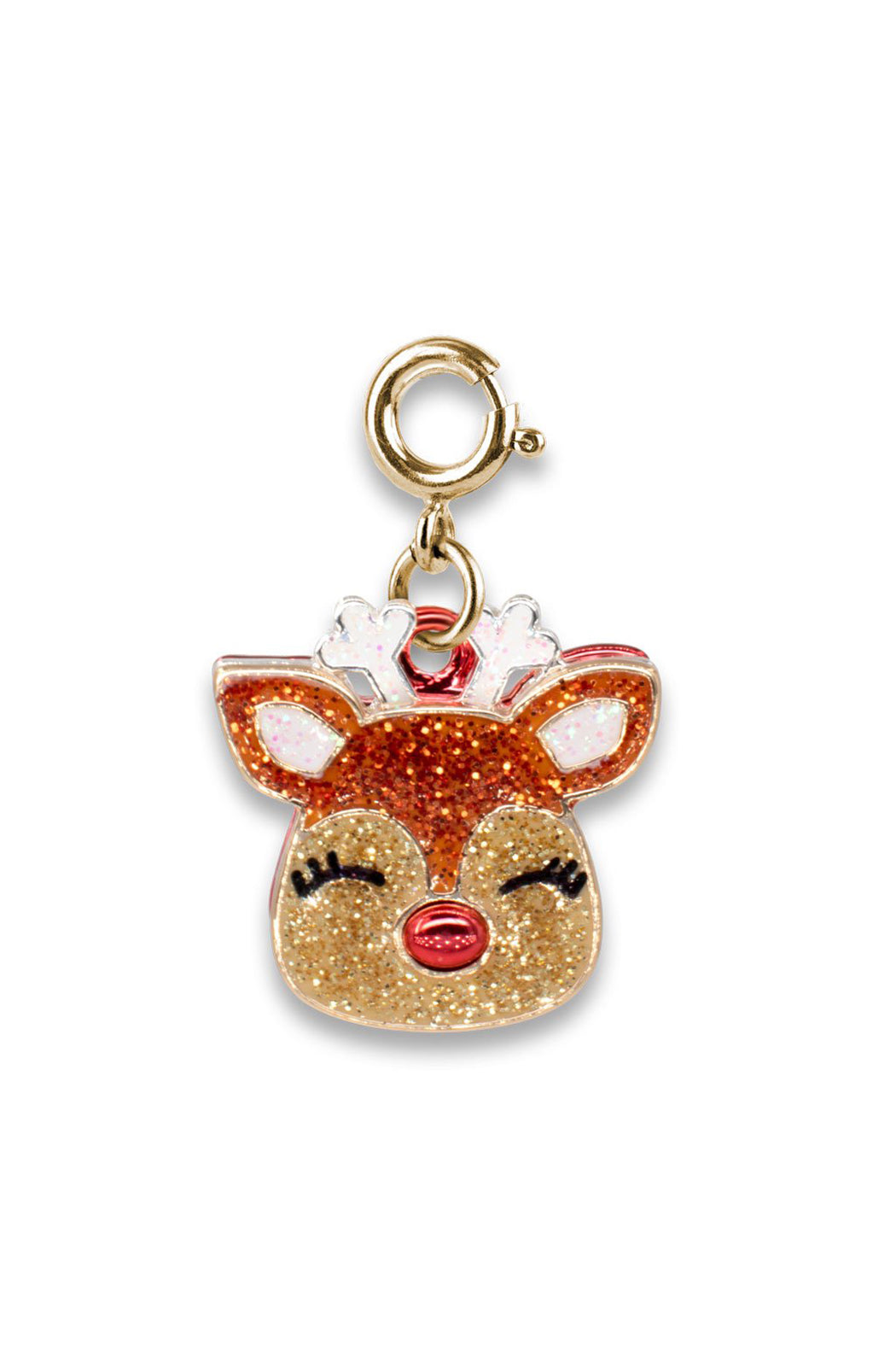 Charm It Gold Glitteer Reindeer Charm