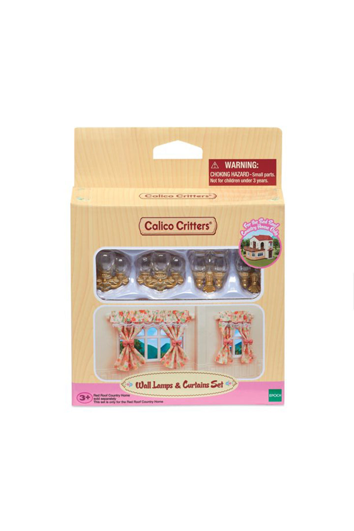 Calico Critters Wall Lamps & Curtains Set