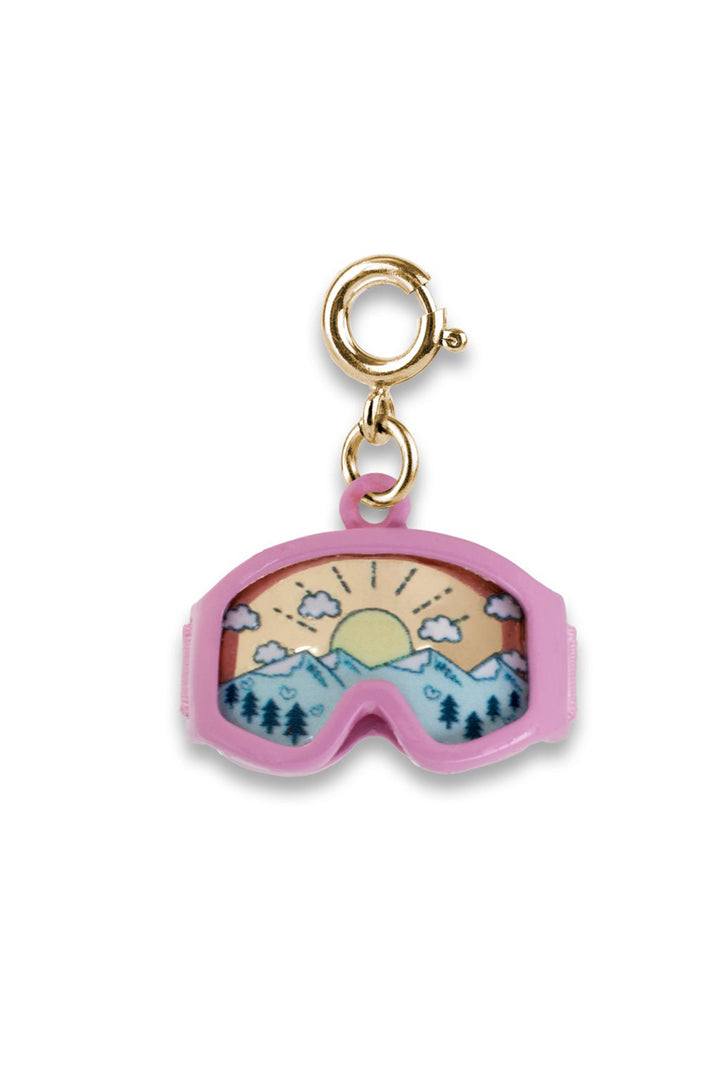 Charm It Gold Ski Goggles Charm