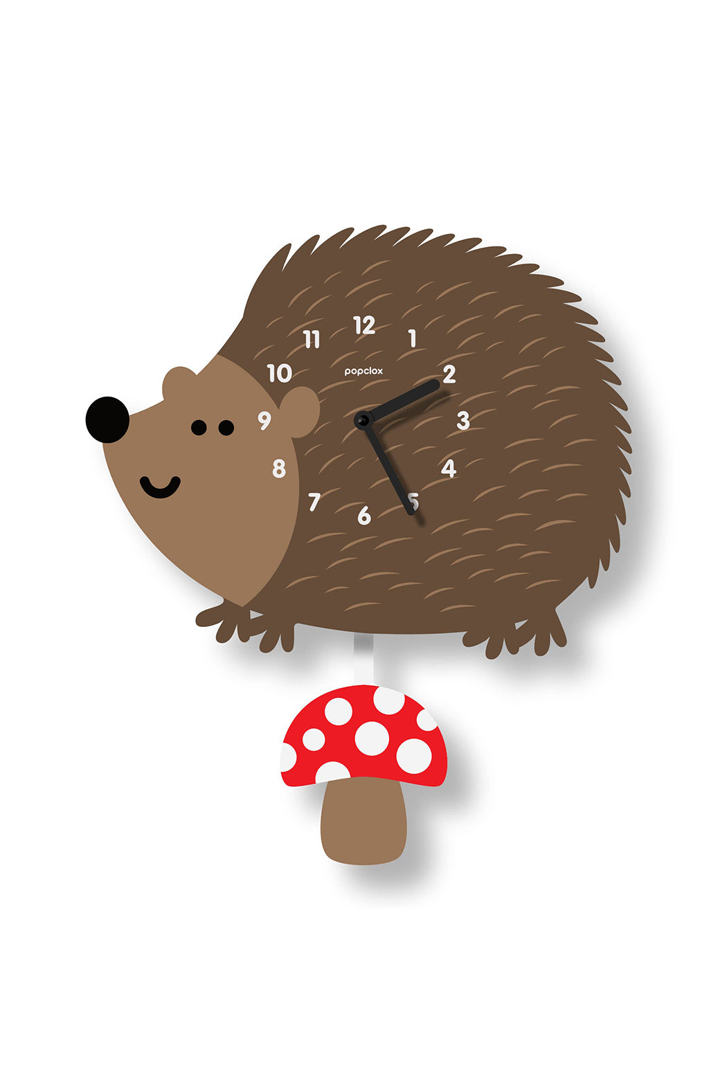 Popclox Hedgehog Pendulum Clock - Wood