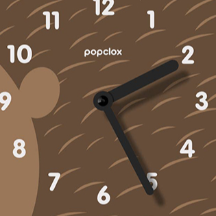 Popclox Hedgehog Pendulum Clock - Wood