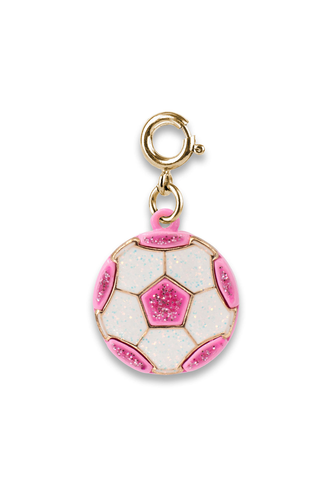 Charm It Gold Glitter Soccer Ball Charm