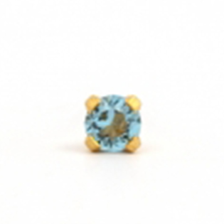 Studex March Aquamarine Tiffany 3MM Gold Plated