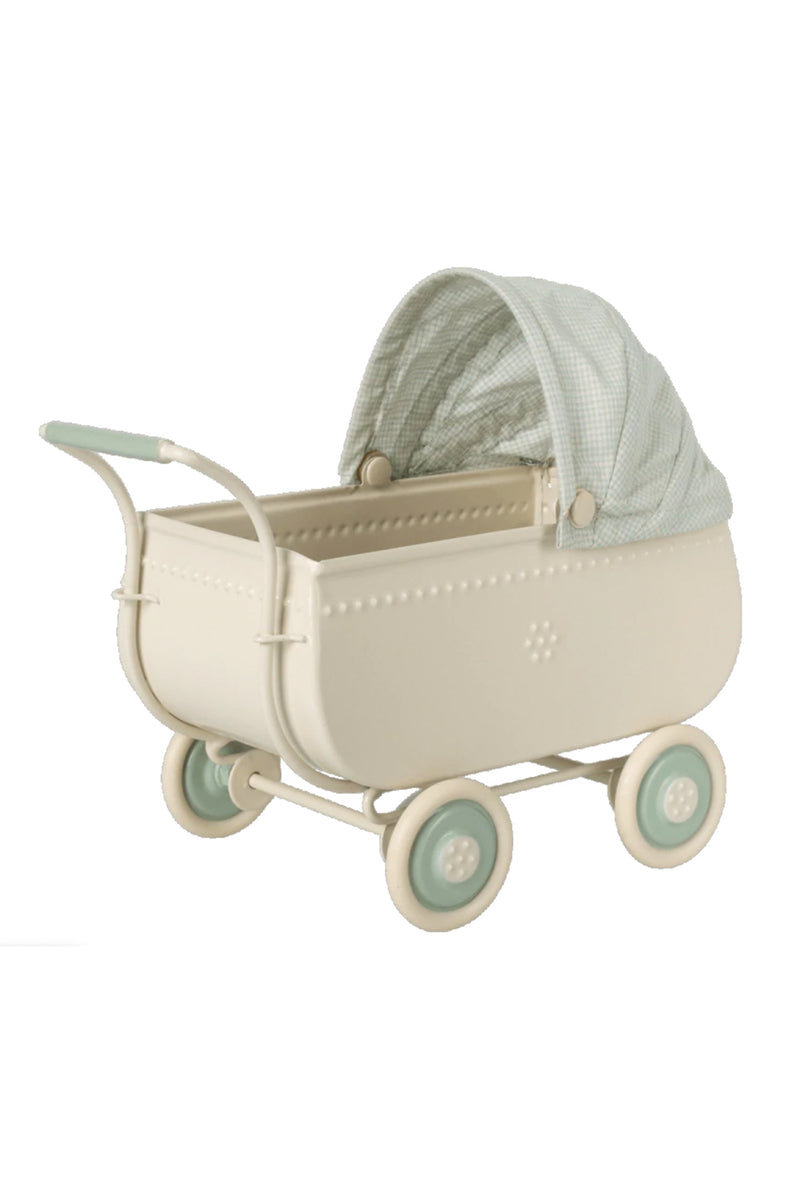 Maileg Micro Pram - Blue