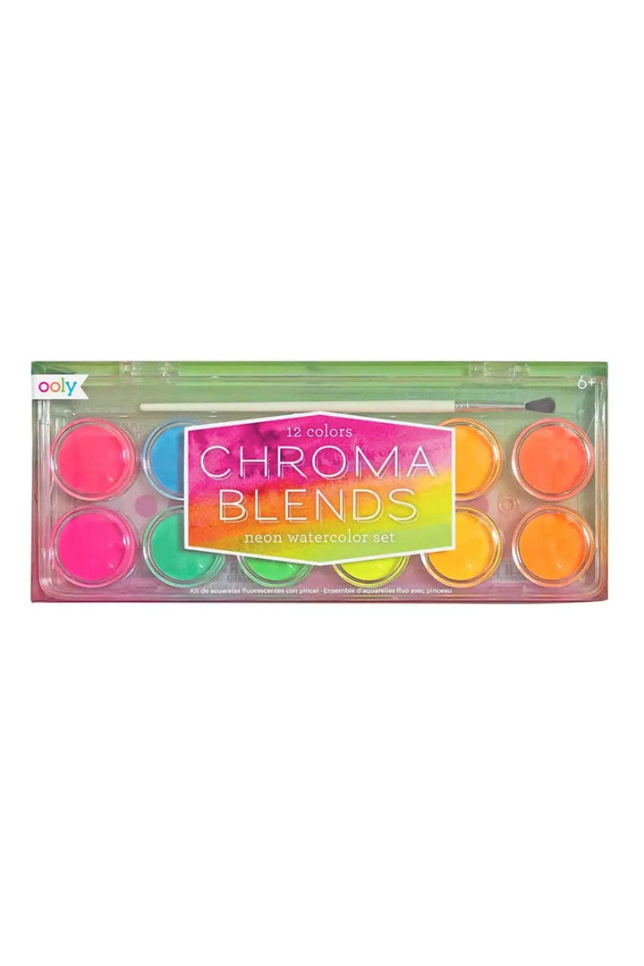 Ooly Chroma Blends Neon Watercolor Paint - 13 PC Set