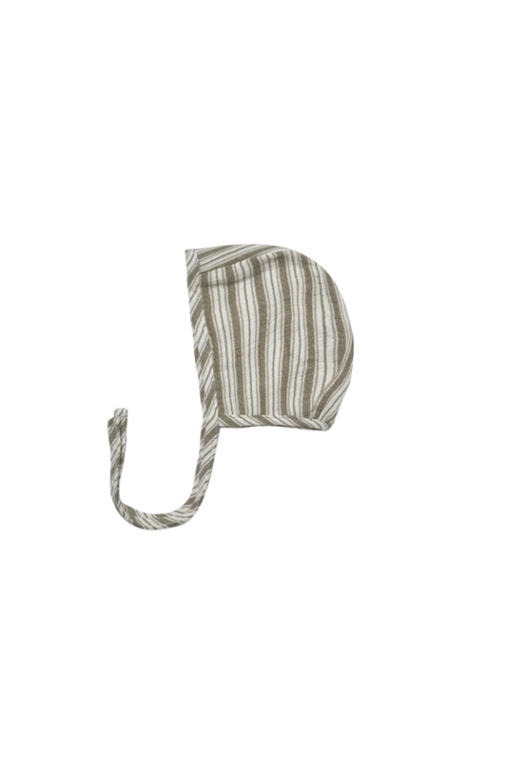 Quincy Mae Woven Baby Bonnet - Fern Stripe