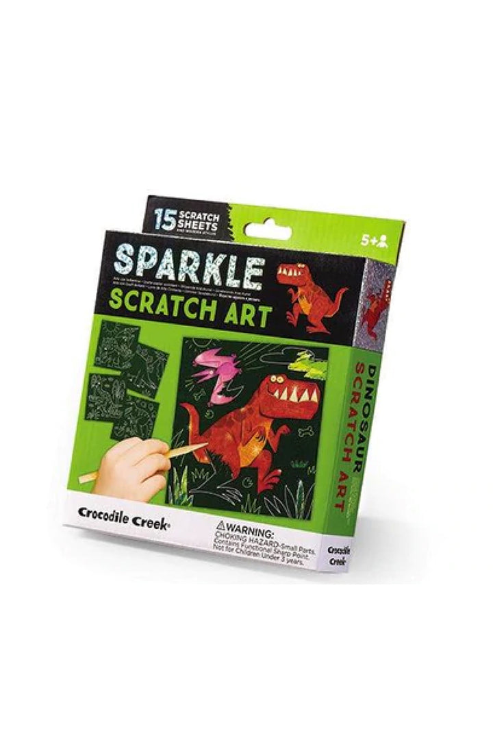 Crocodile Creek Sparkle Scratch Art - Dinosaurs