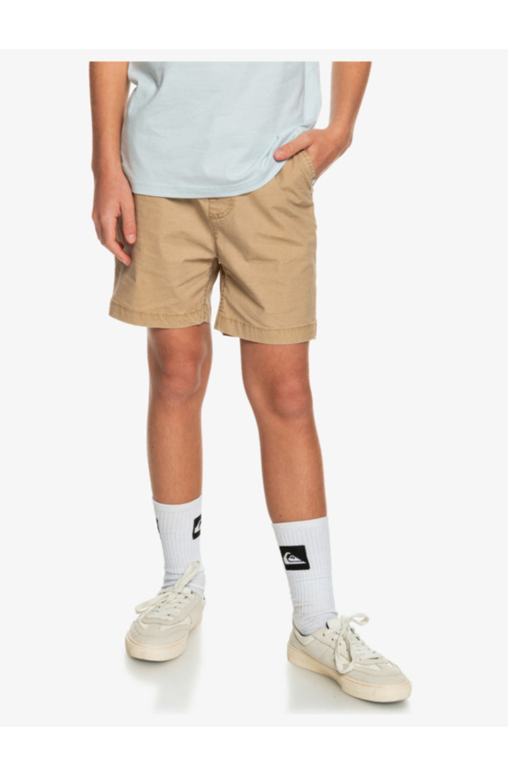 Quiksilver Boys Taxer 15" Elastic Waist Shorts - Plage