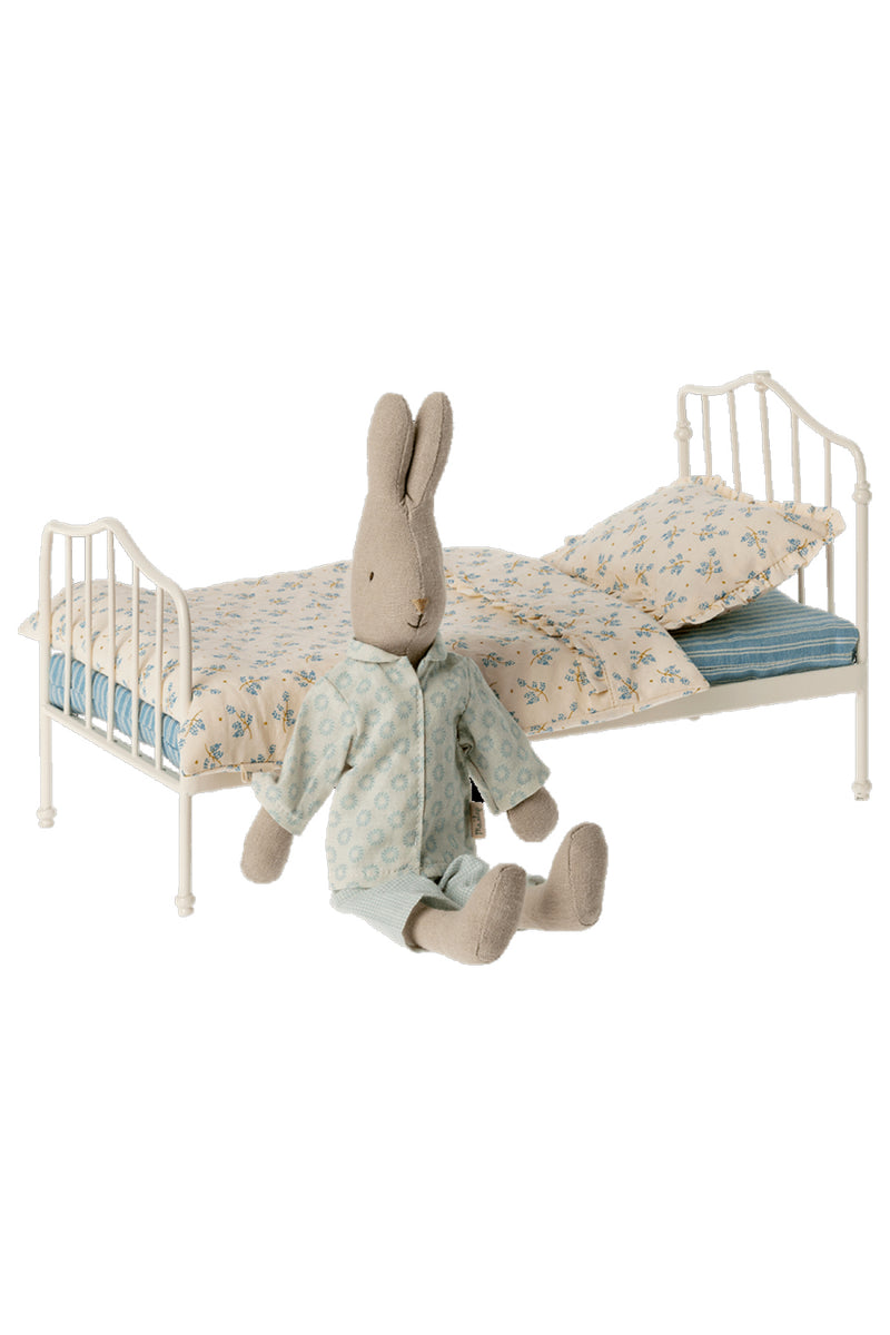 Maileg Miniature Bed, Mini - Blue