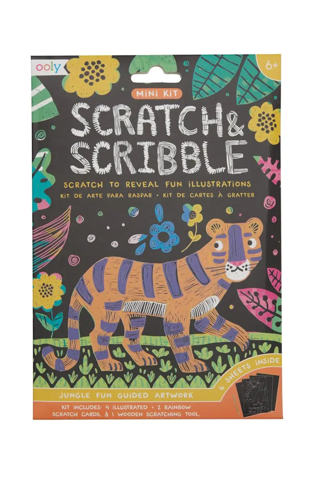 Ooly Mini Scratch & Scribble Art Kit: Jungle Fun
