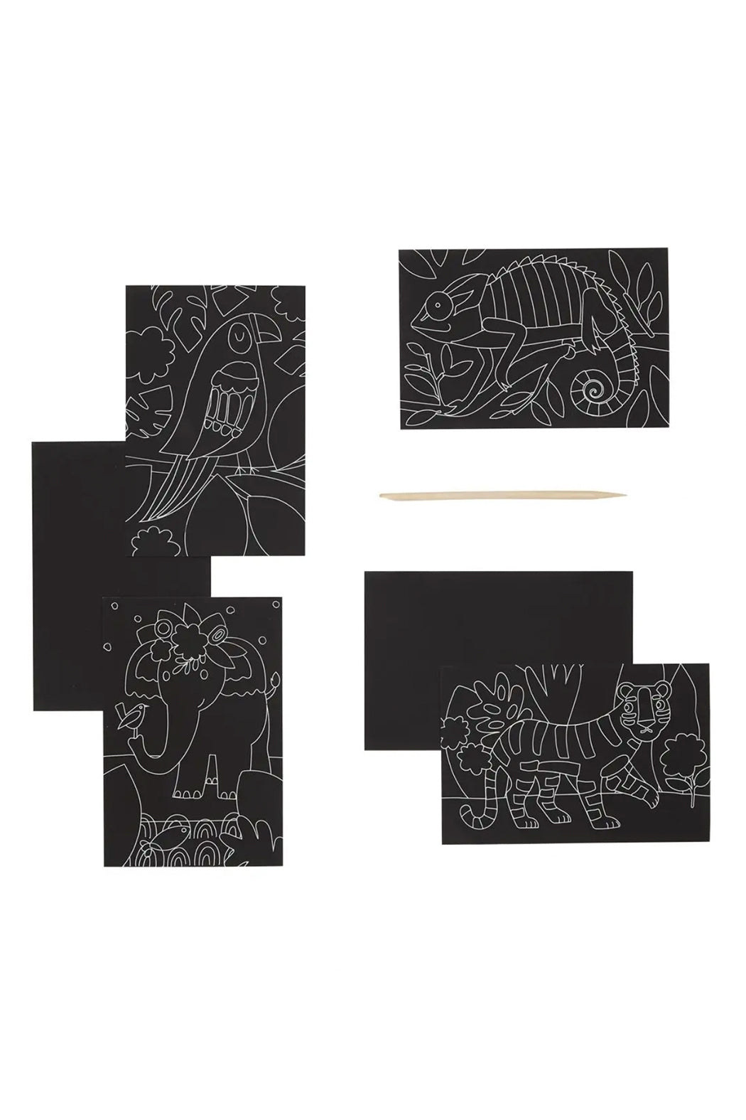 Ooly Mini Scratch & Scribble Art Kit: Jungle Fun