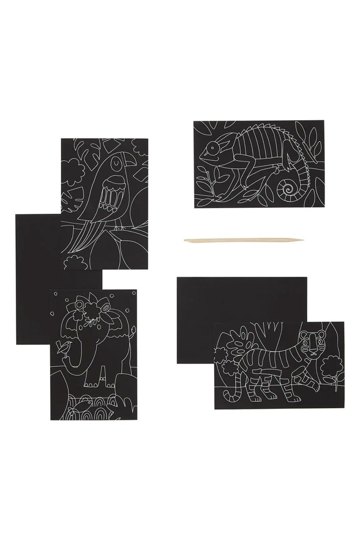 Ooly Mini Scratch & Scribble Art Kit: Jungle Fun