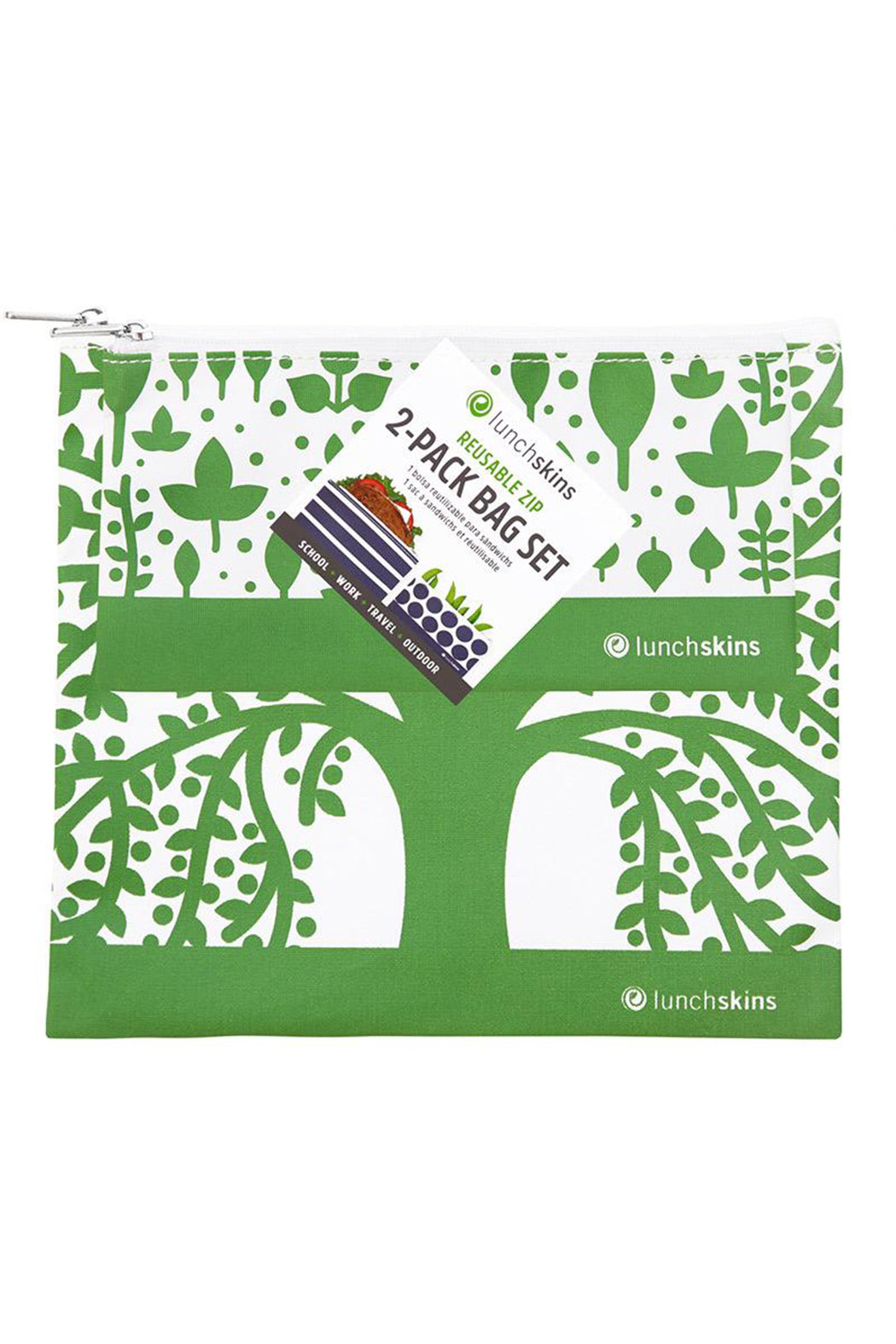 2 Pack Zip Bag Set - Green Tree