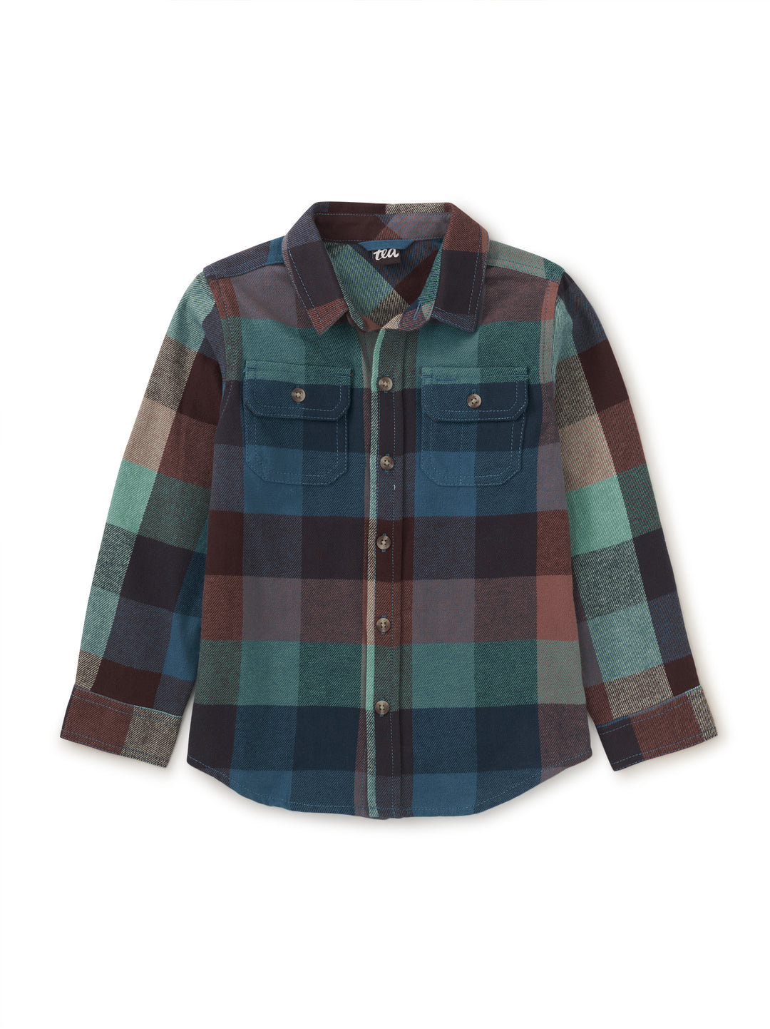 Tea Collection Flannel Button Up Shirt - Anatolian Plaid