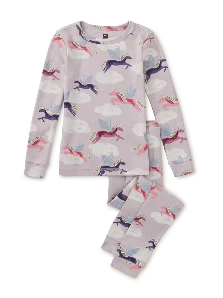 Tea Collection Goodnight Pajama Set - Flying Unicorn