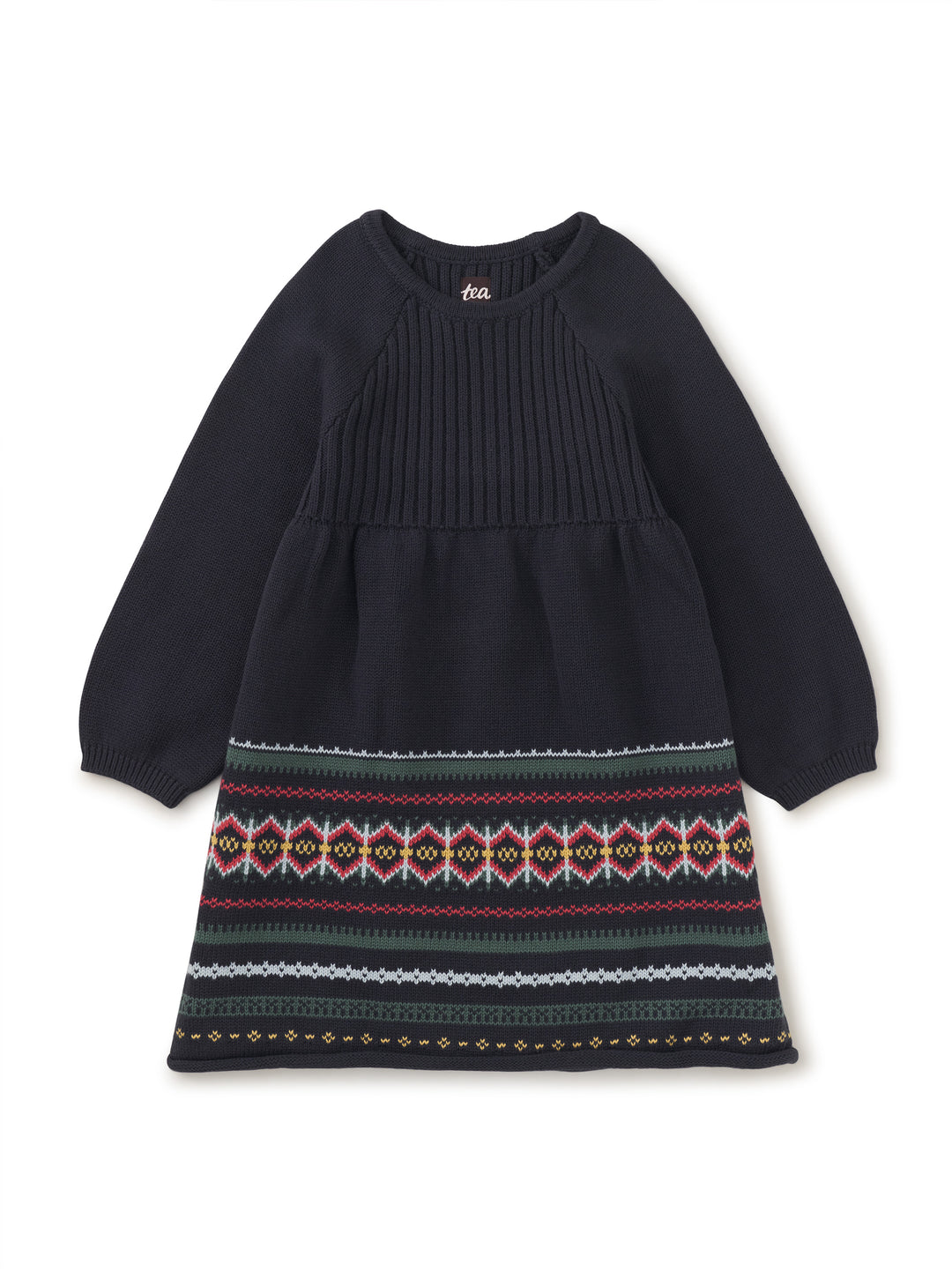 Tea Collection Fair Isle Sweater Dress - Indigo