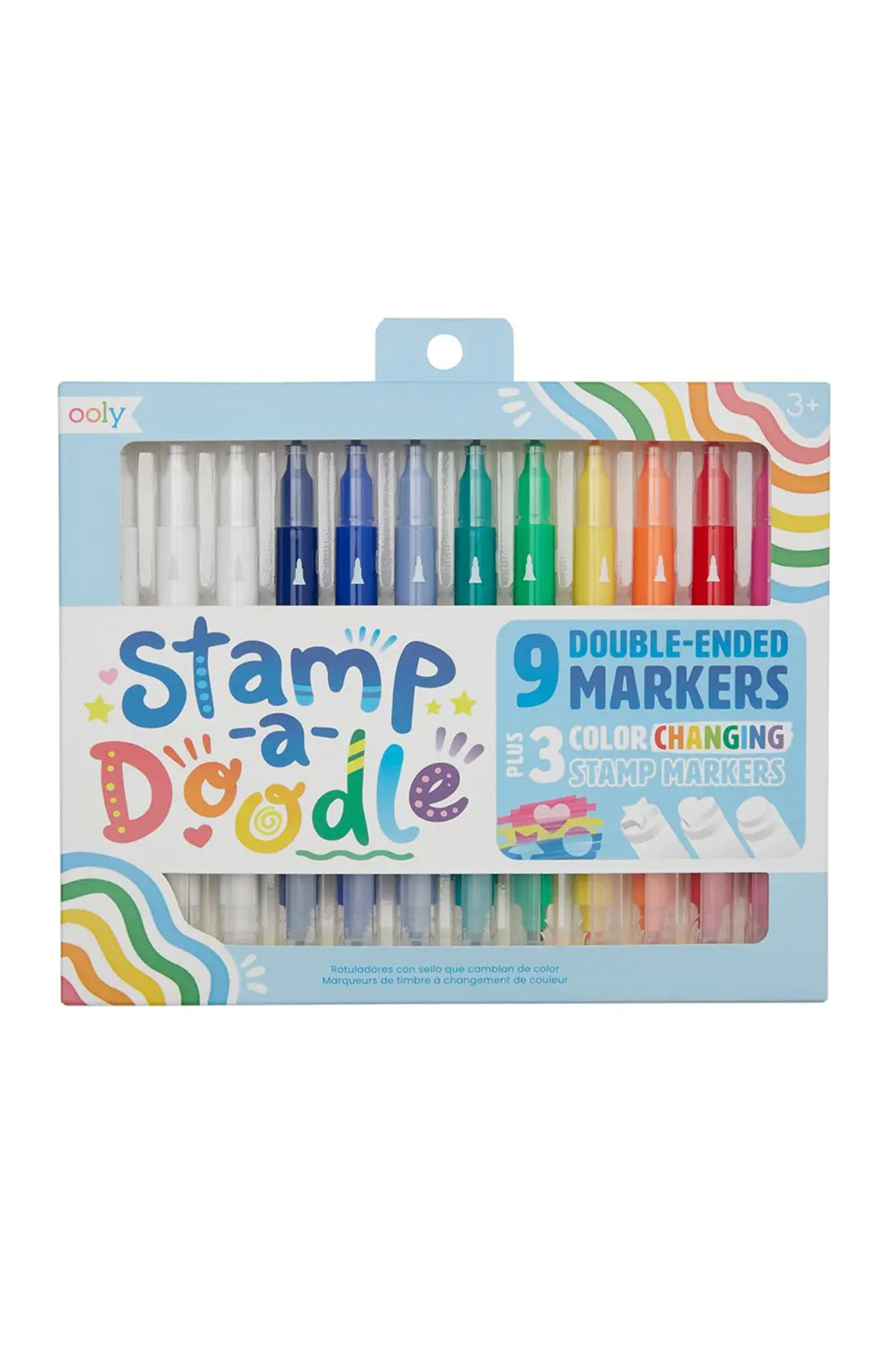 Ooly Stamp A Doodle Double-Ended Markers - Set Of 9