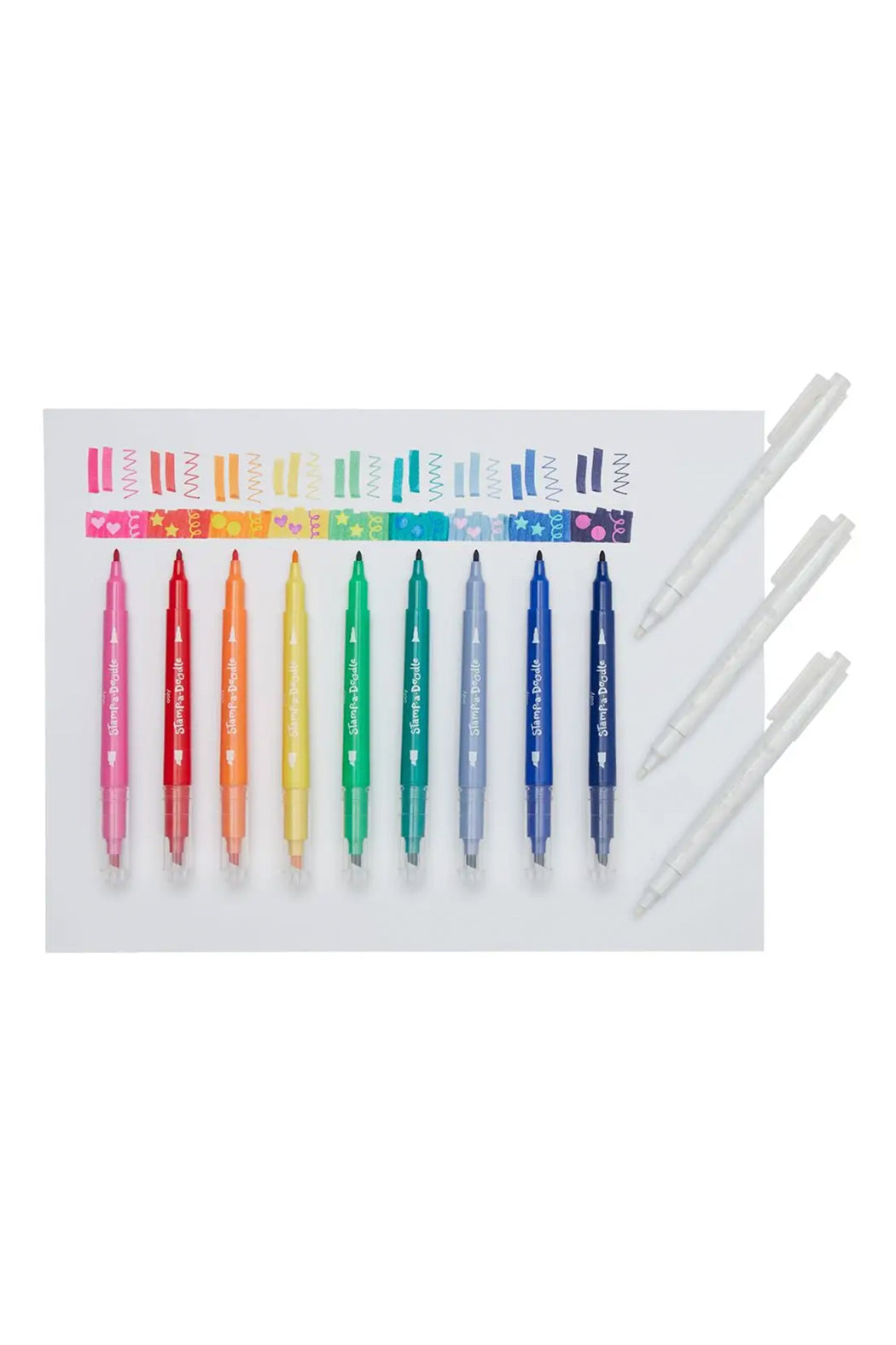 Ooly Stamp A Doodle Double-Ended Markers - Set Of 9