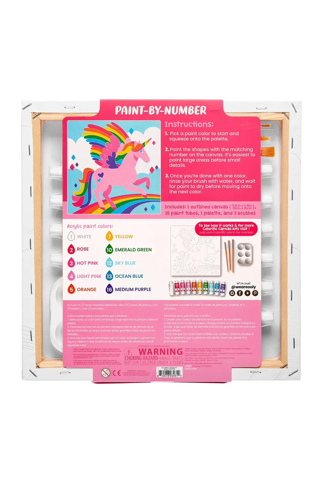 Ooly Colorific Canvas Paint By Number Kit