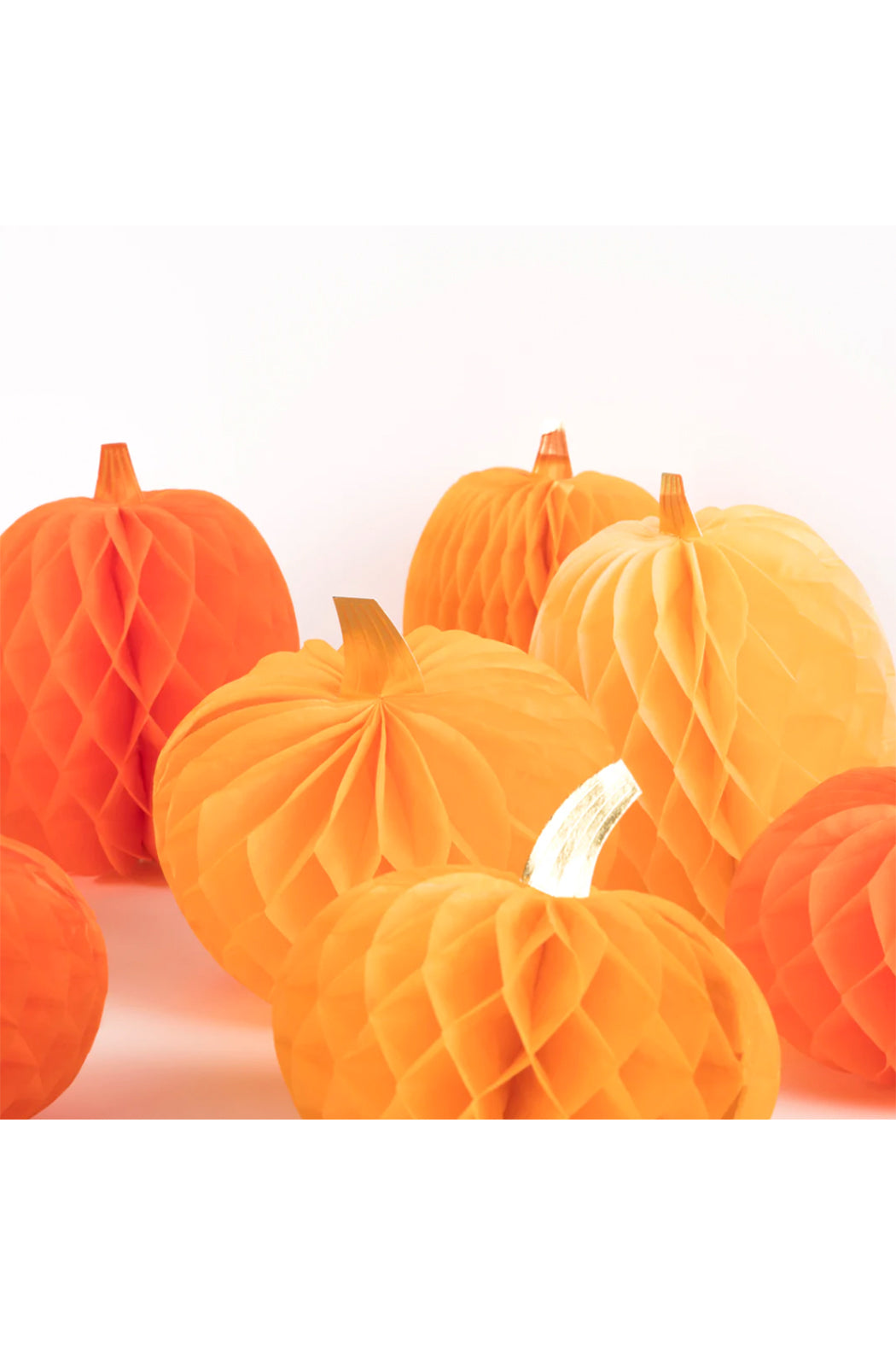 Meri Meri Honeycomb Pumpkins - Set Of 10