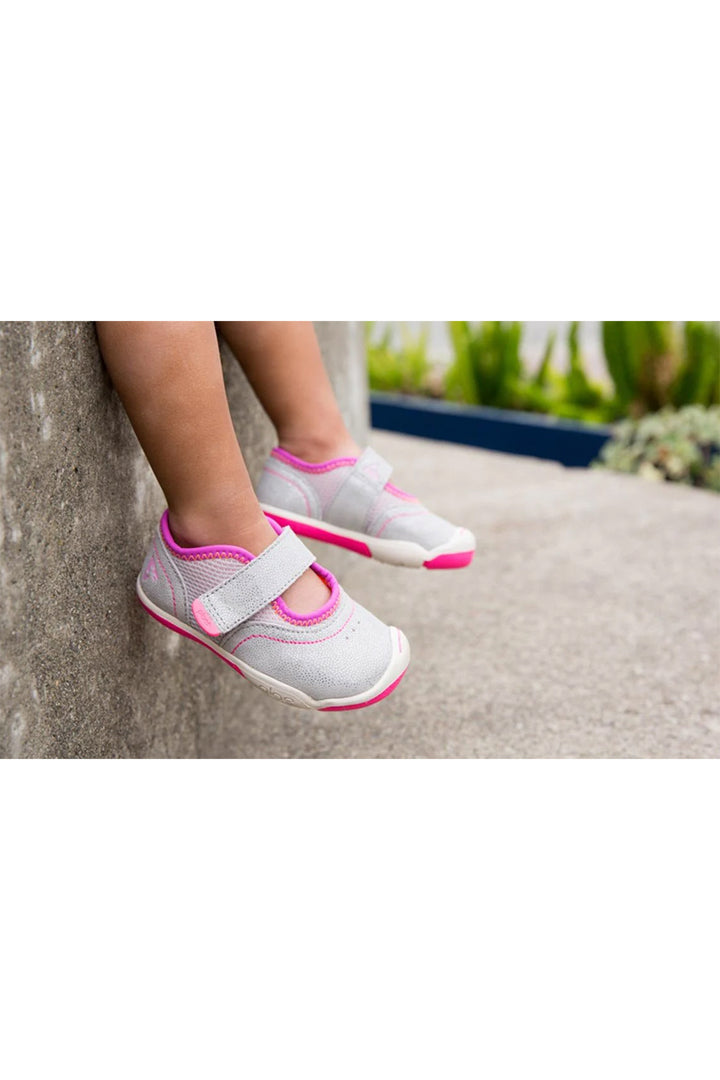 Plae Emme Toddler Maryjane Sneaker - Silver Pink