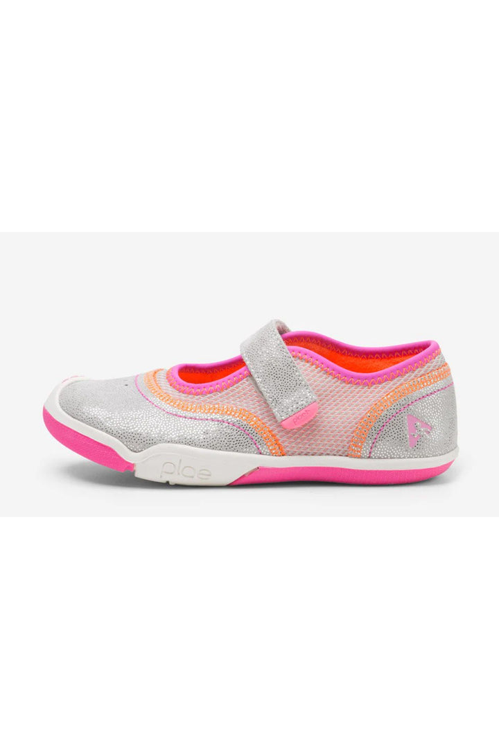 Plae Emme Big Kid Maryjane Sneaker - Silver/Pink