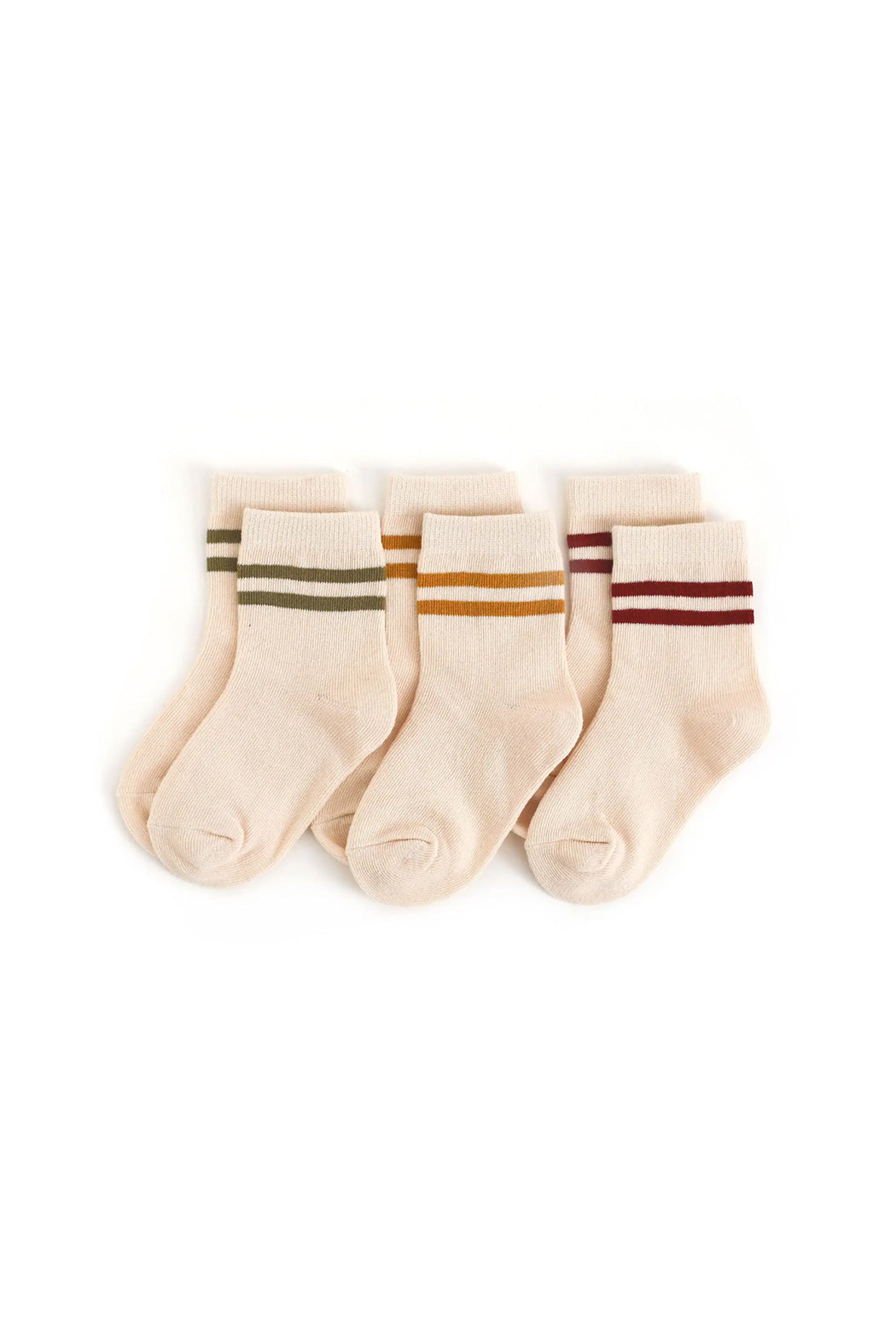 Little Stocking Co Vanilla Striped Midi Sock 3-Pack