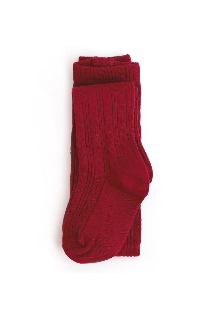 Little Stocking Co Crimson Cable Knit Tights