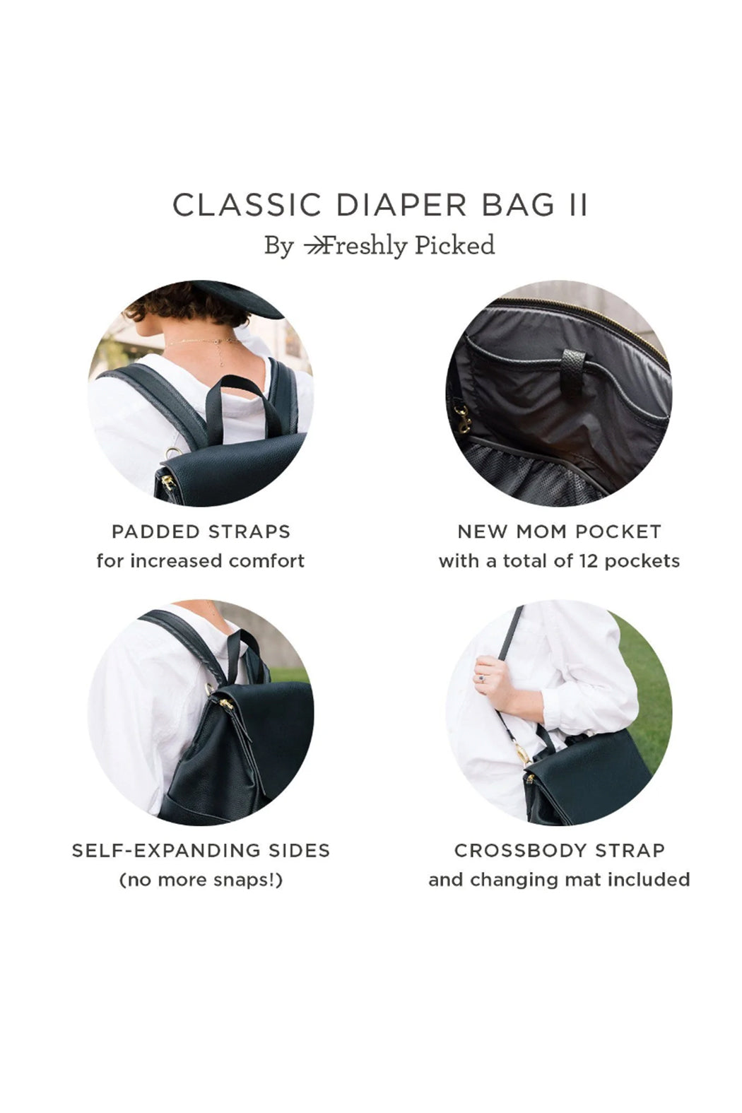 Freshly Picked Classic Diaper Bag II - Sage Green