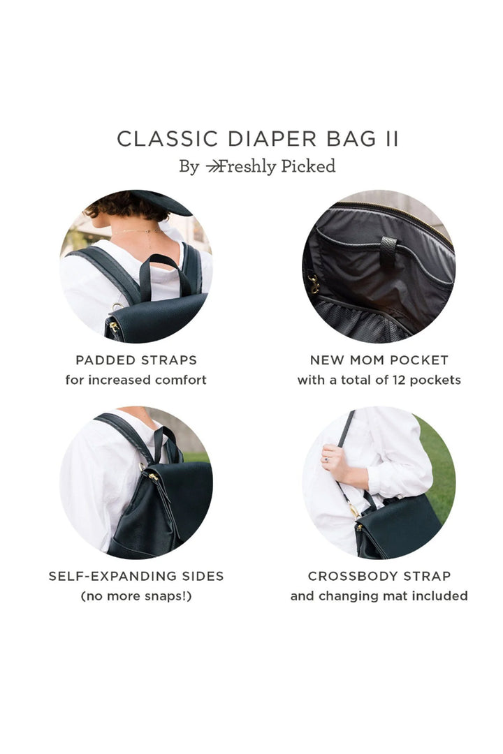 Freshly Picked Classic Diaper Bag II - Sage Green