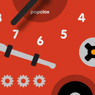 Popclox Fire Truck Pendulum Clock