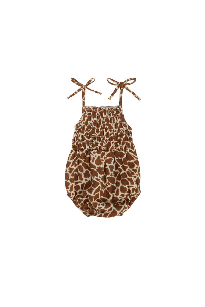 Rylee + Cru Kaia Romper - Giraffe Spots