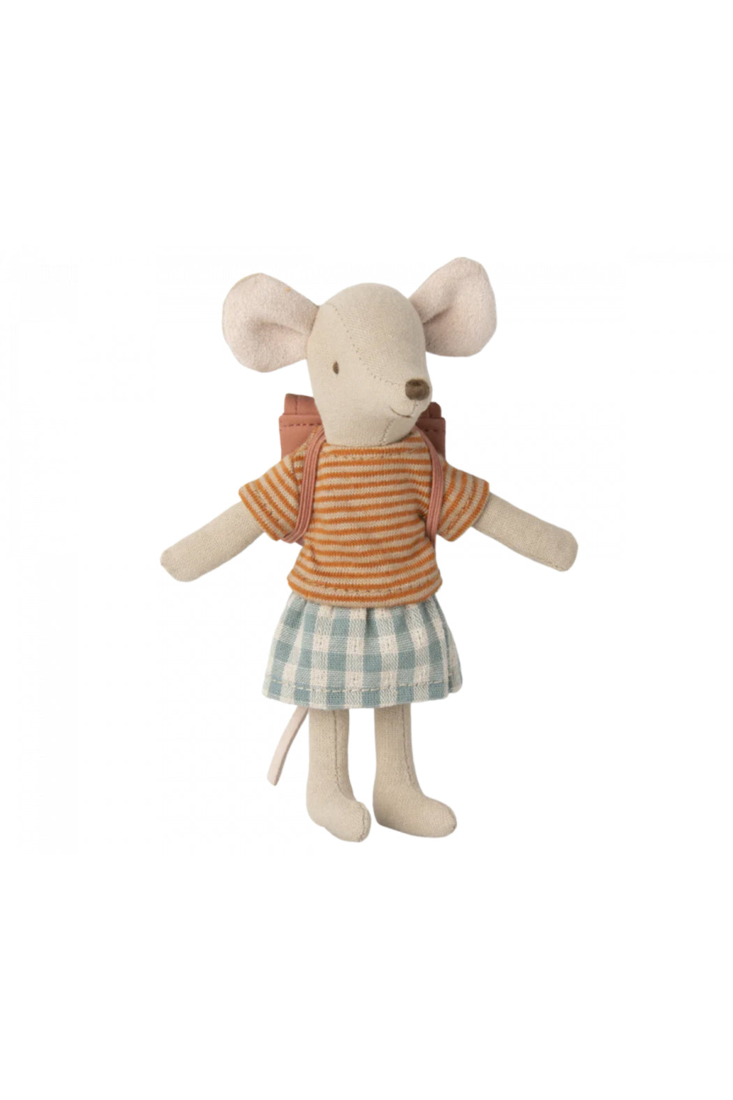 Maileg Tricycle Mouse With Bag, Big Sister - Old Rose