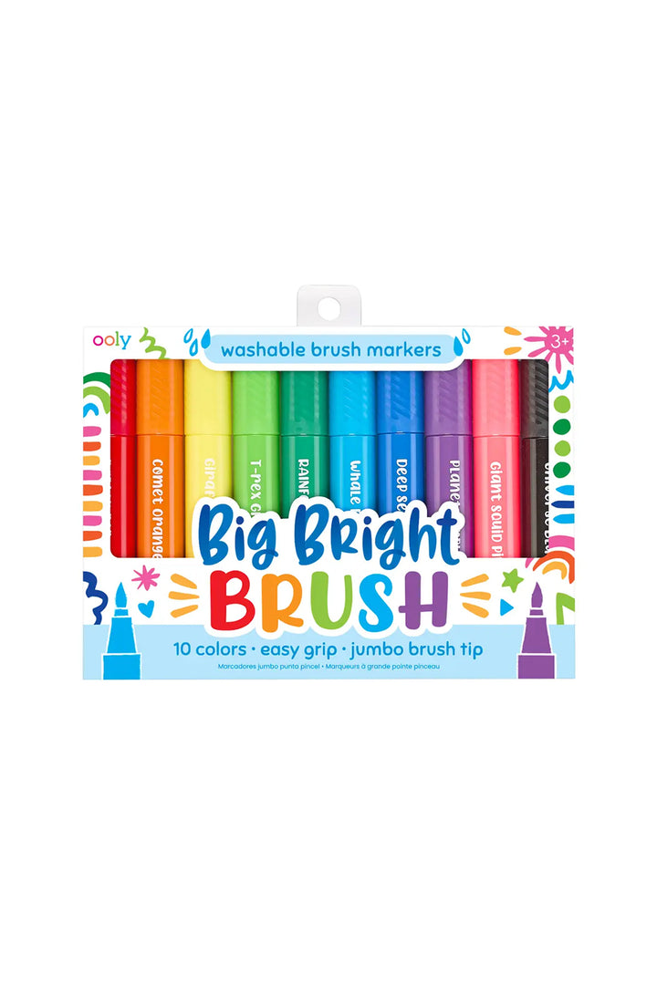 Ooly Big Bright Brush Markers - Set of 10