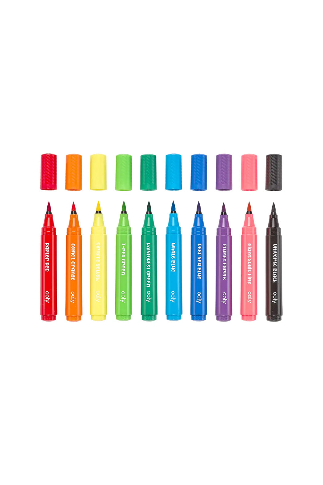 Ooly Big Bright Brush Markers - Set of 10