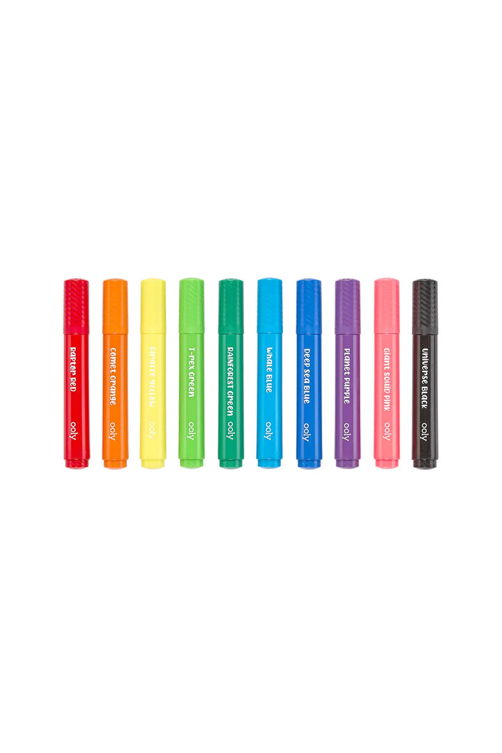 Ooly Big Bright Brush Markers - Set of 10