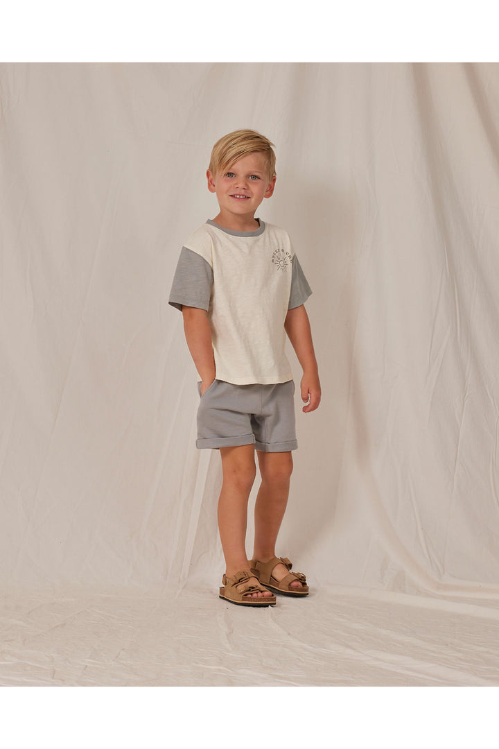 Rylee + Cru Contrast Short Sleeve Tee - Sun