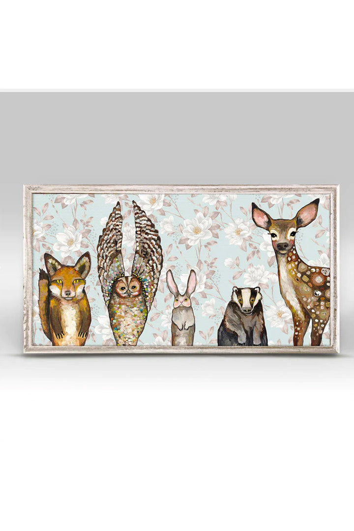 Green Box Art Forest Animals - Floral Mini Framed Canvas