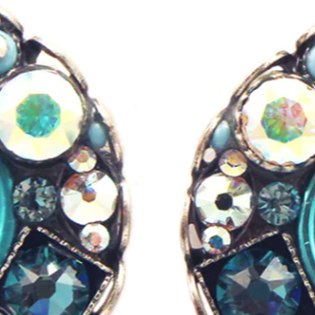 Firefly Bejeweled Hoop Earring - Aquamarine