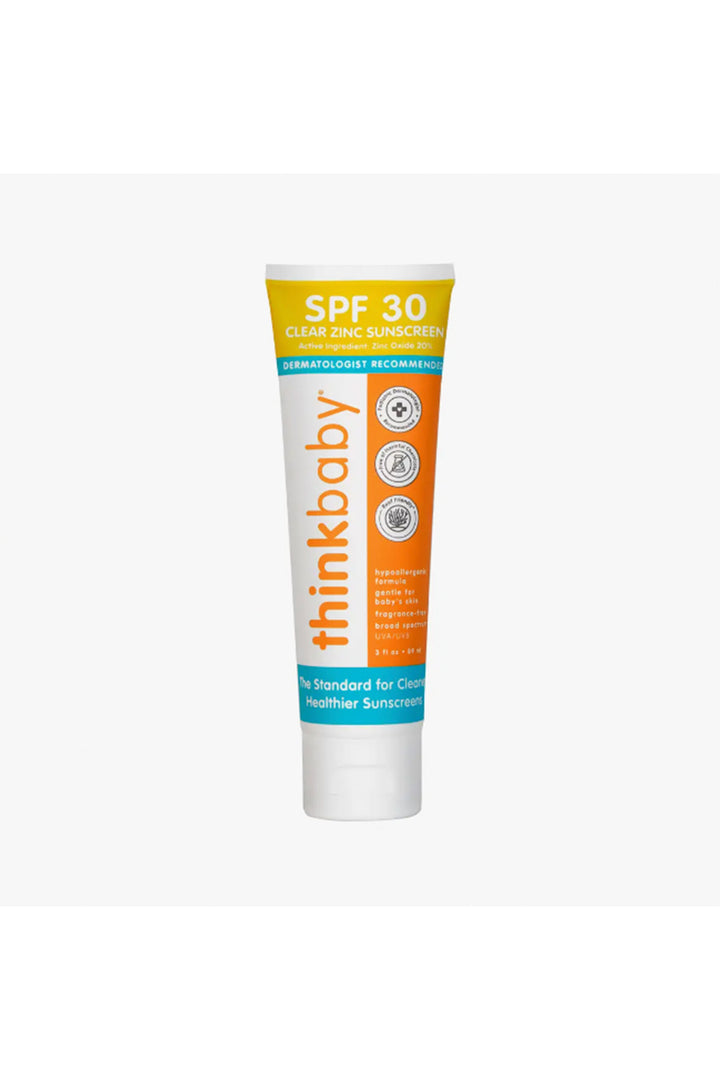 Thinkbaby Thinkbaby Clear Zinc Sunscreen Spf 30 - 3 Fl oz