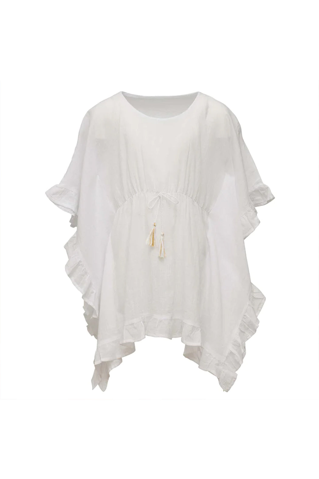 Snapper Rock White Frilled Cover Up