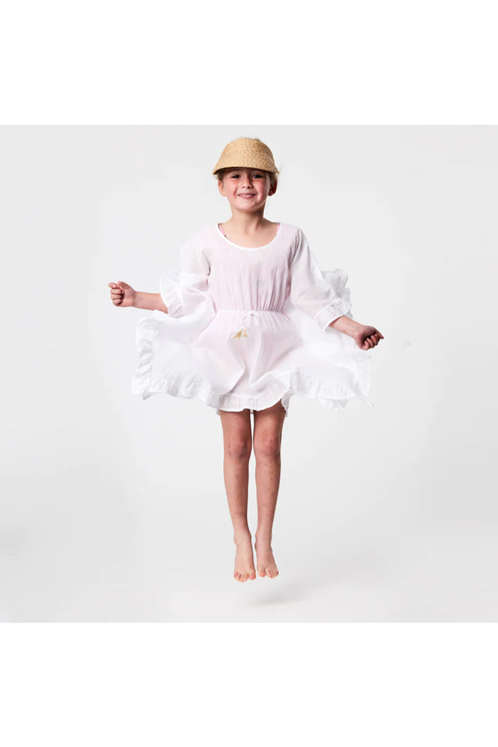 Snapper Rock White Frilled Cover Up