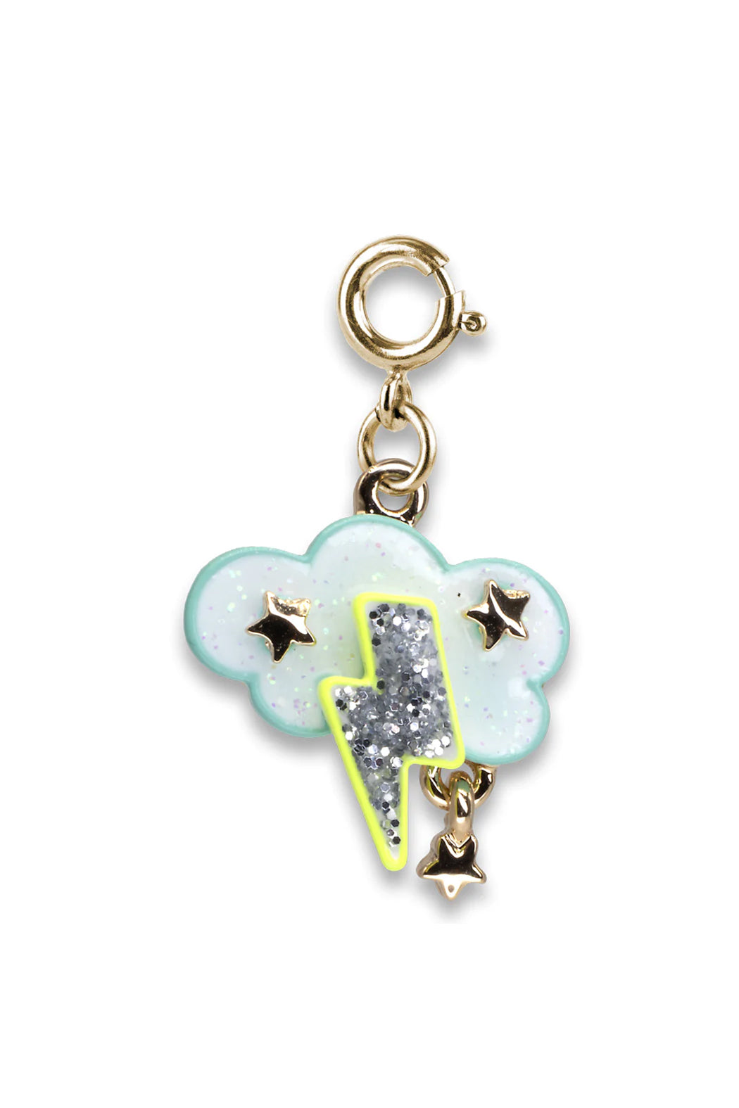 Charm It Gold Glitter Lightning Charm