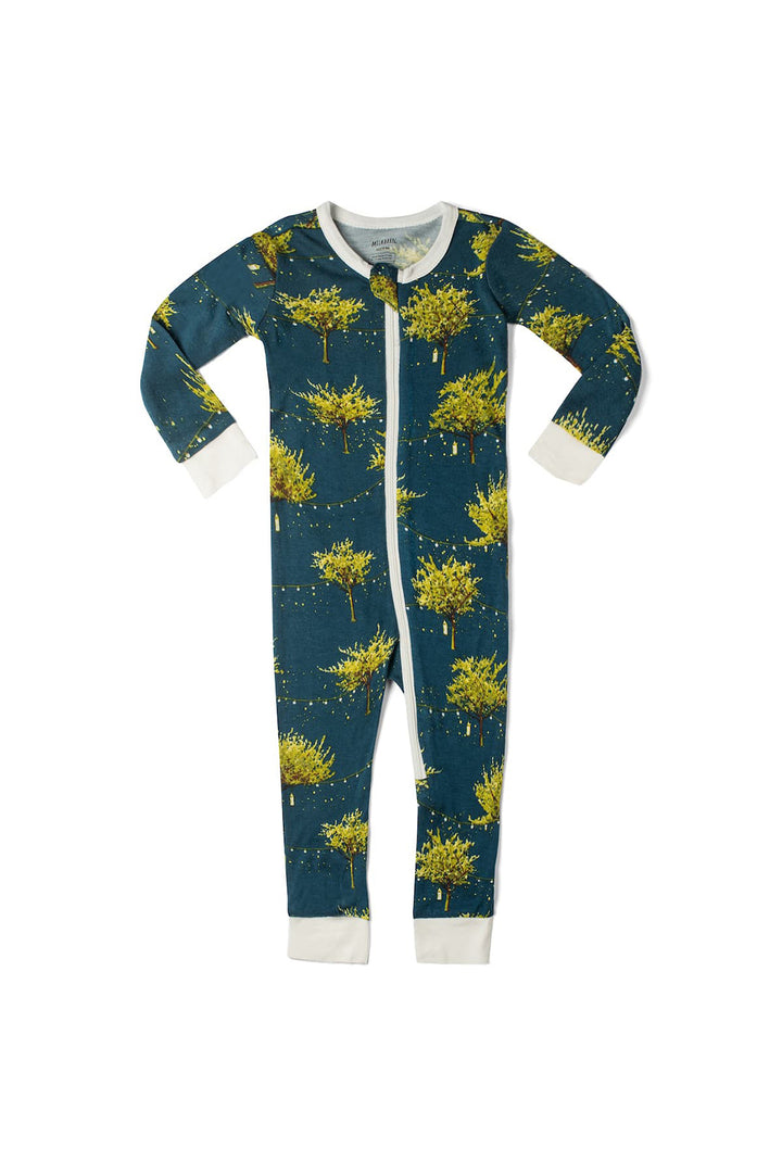 Milkbarn Bamboo Zipper Pajamas - Firefly