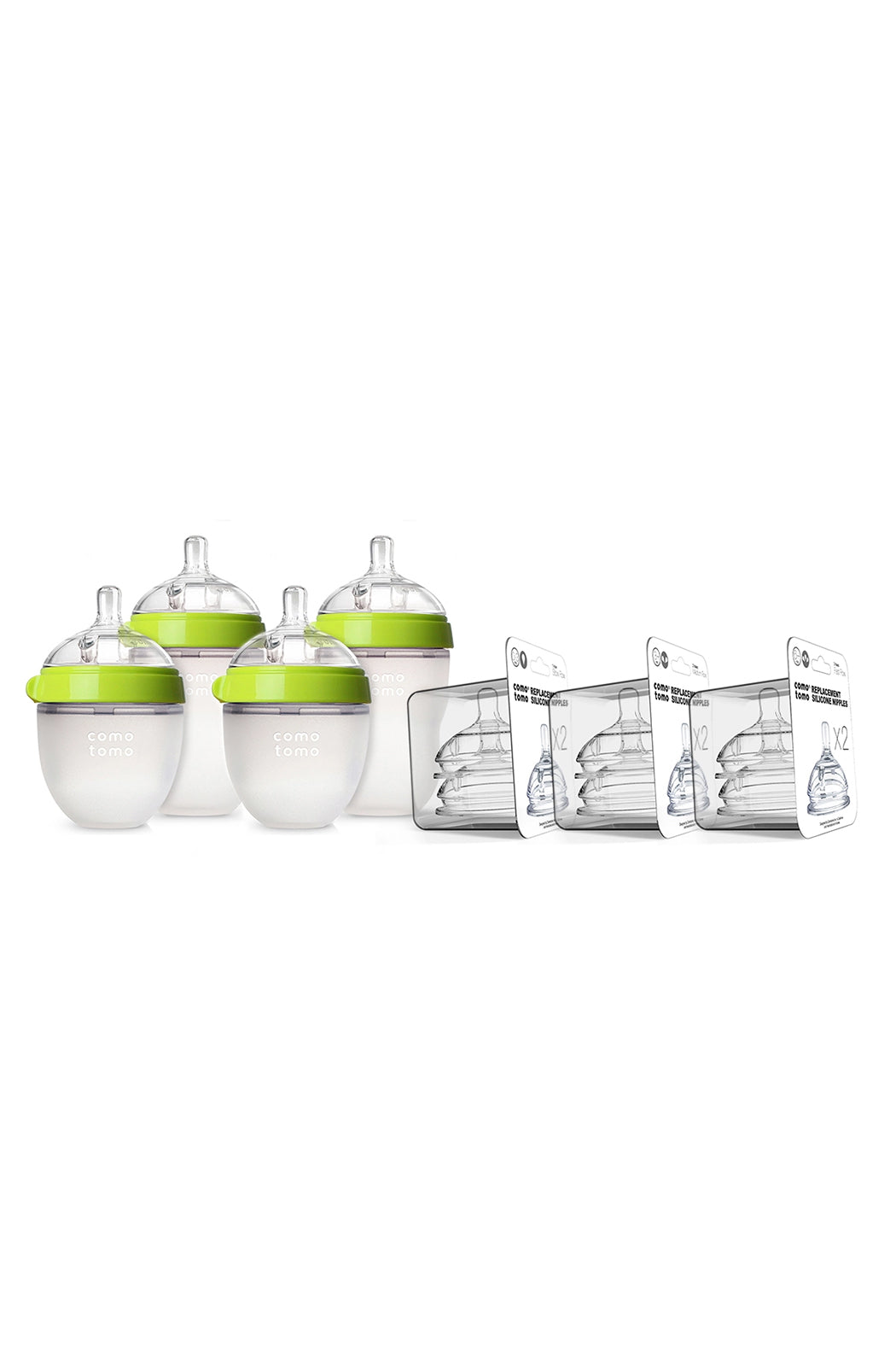 Comotomo Baby Bottle Bundle - Green