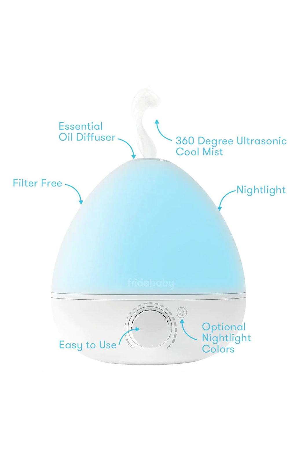 Fridababy BreatheFrida - The 3-IN-1 Humidifier, Diffuser + Nightlight