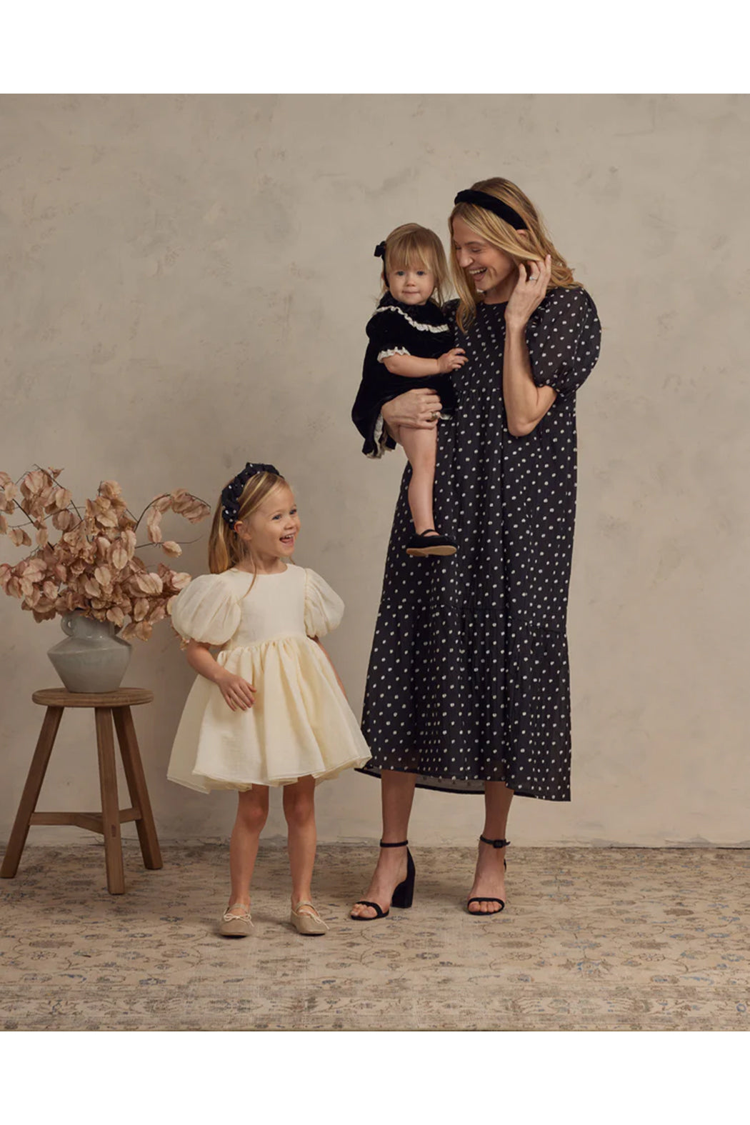 Noralee Women's Claire Dress - Black & Ivory Dot – Hopscotch Kids OR