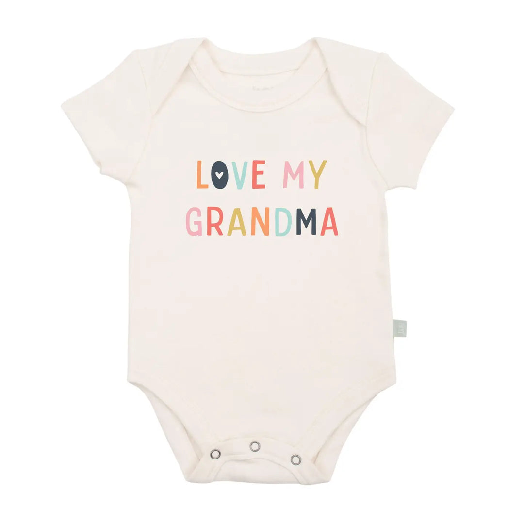 Finn + Emma Baby Graphic Organic Bodysuit - Love Grandma